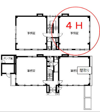 大津市中央４丁目の事務所の間取り