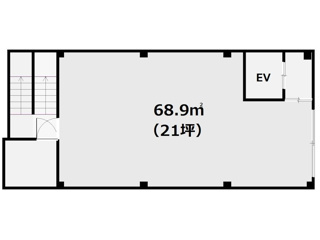 大津市御幸町の事務所の間取り