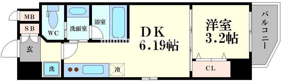 弁天町プライマリーワンの間取り