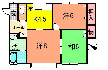 【間取り】 | 黒石市牡丹平売アパート | 3K×三世帯