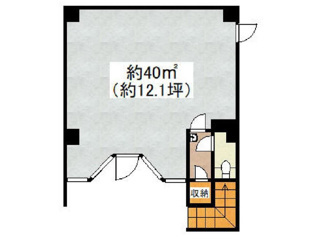 大津市本堅田３丁目の店舗事務所の間取り
