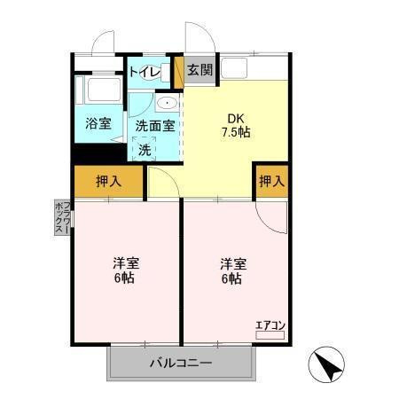 ヴィラ中山Ｃ棟の間取り
