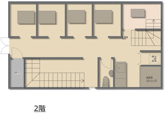 大手町　居酒屋あと貸店舗３階建の間取り