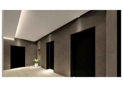 【ロビー】 | エンデバー登戸 | ※建物パース※エレベーター2基付き！荷物の多い日や疲れた日でも、3階までラクラク上がれます☆