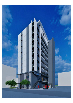 【その他共用部分】 | エンデバー登戸 | ※外観パース※屋根付きの駐輪場で雨が降っても大切な自転車が濡れなくてすみますね♪荷物が重いときに自転車があれば助かりますね！