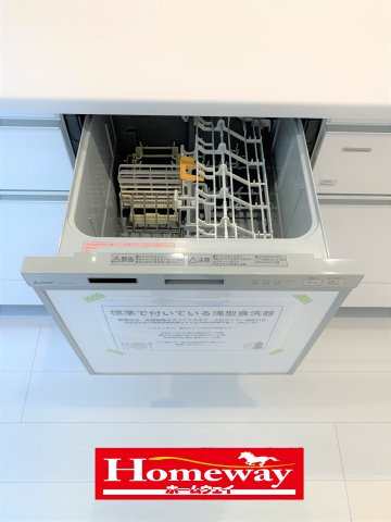 【キッチン】 | 新川小学校に通える新築戸建　宇部市西本町一丁目　ファーストホーム | 食器洗浄乾燥機！忙しい方のうれしい時短アイテム