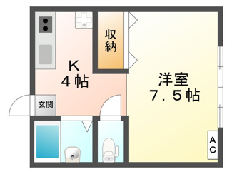 【間取り】 | レトワール | 7.5帖の洋室です！