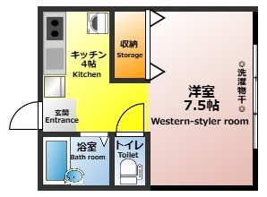 【間取り】 | レトワール | 7.5帖の洋室です！