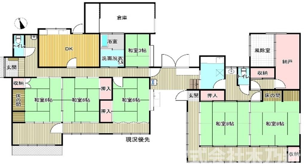 鴨方町鴨方売家の間取り