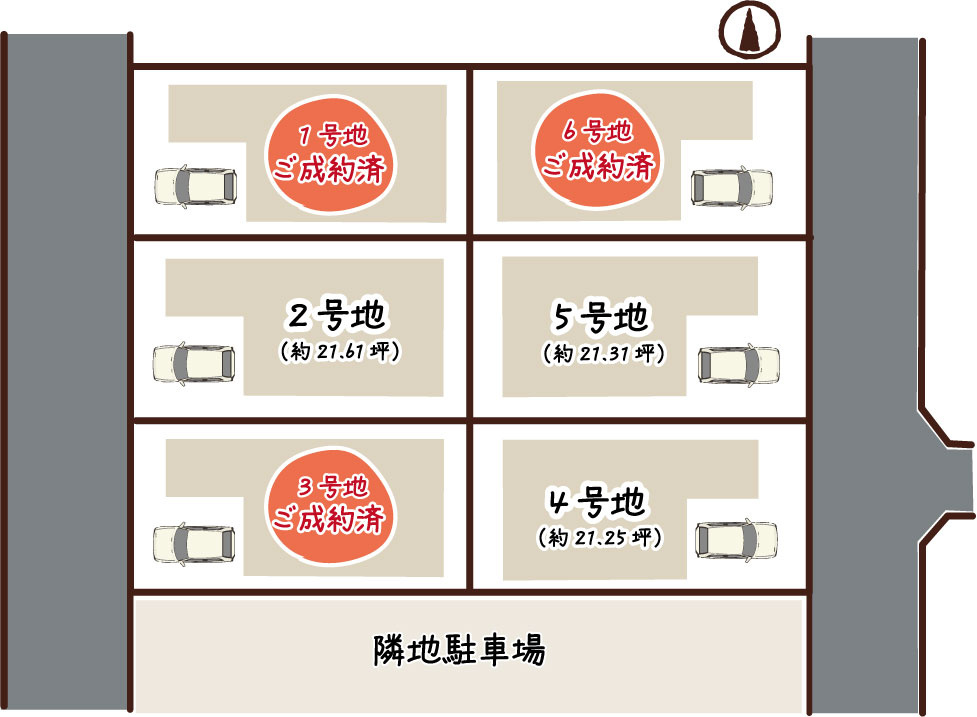 太秦井戸ケ尻町【6区画】4号地の地図