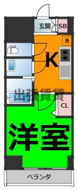 ！！仲介手数料0！！アステリ鶴舞テーセラの間取り