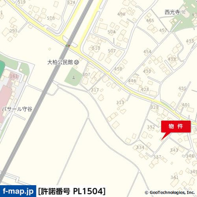 【地図】 | 守谷市大柏N倉庫