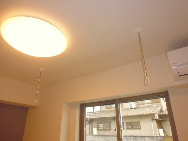 グランド・ルミエール北畝Ⅰの居間・リビング|室内物干し