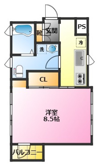 【間取り】 | ＢＥＣＫ元住Ⅱ | ブレーメン商店街至近♪