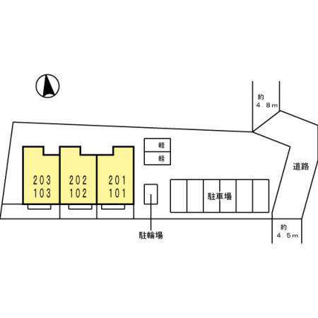 グリーンカトレアⅡの駐車場|駐車場完備です