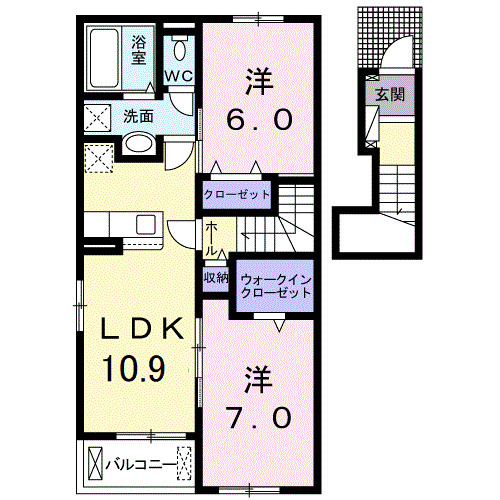 アンベリールＢの間取り