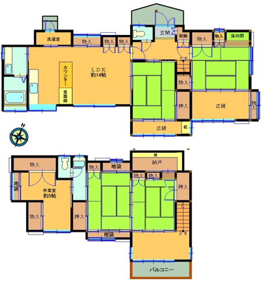 【間取り】 | 大室高原別荘地　古家付土地 | 図面と現況が相違する場合は現況優先と致します。