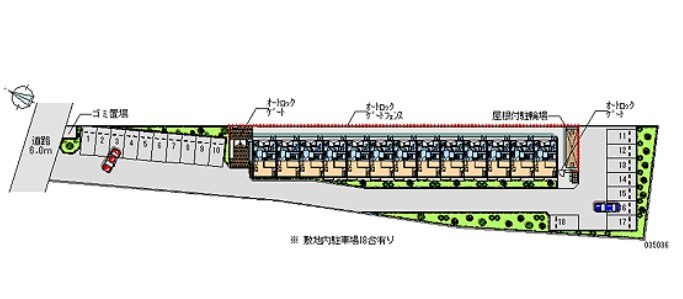 レオパレスのぼり川の区画図