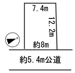 ６２５３５　岐阜市長良白妙町土地の区画図