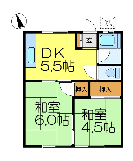 【間取り】 | ハイツ鈴木