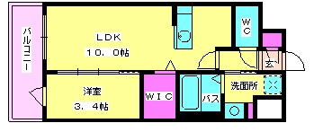 【間取り】 | アトリオフラッツ井尻 | ※反転間取りになります