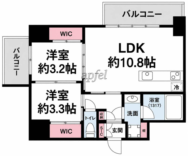 【間取り】 | セレニテフラン難波