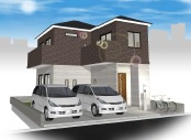 【完成予想図】 | 伊奈町大字大針　売地 | 建物プランです（外構工事費込み、水道分担金など別）
フリープランなのでお客さまに合ったプランをご提案できます♪