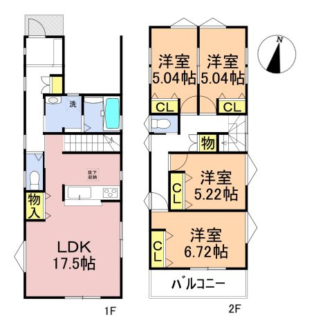 中古戸建　伊丹市西野5丁目　令和2年築の間取り