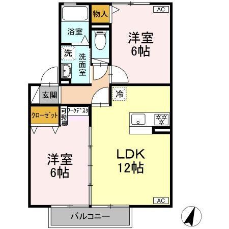 ぷらんたん　Ｂの間取り