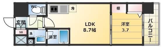 【間取り】 | アーバネックス難波WEST