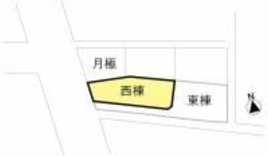 鴨部高町　中古戸建　西棟（未入居）の区画図