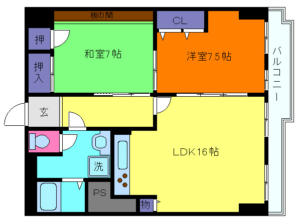 東急ドエル摩耶の間取り