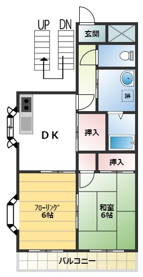 唐津市鏡の賃貸マンションの間取り