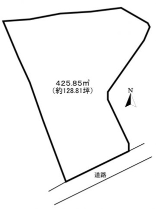【土地図】 | 熱海市下多賀　古家付売地 | 図面と現況が相違する場合は現況優先と致します。
