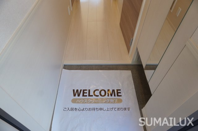 熊本市西区春日４丁目のアパートの玄関