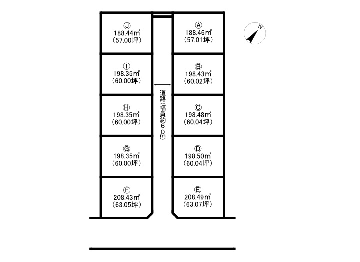 売土地　江本の区画図