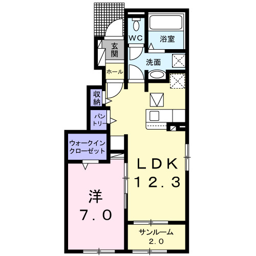 【間取り】 | メゾン　ド　フレーシュ下宮永Ｂ