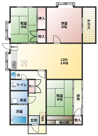 【間取り】 | 武岡1丁目中古住宅