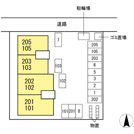 パストラル八田の区画図