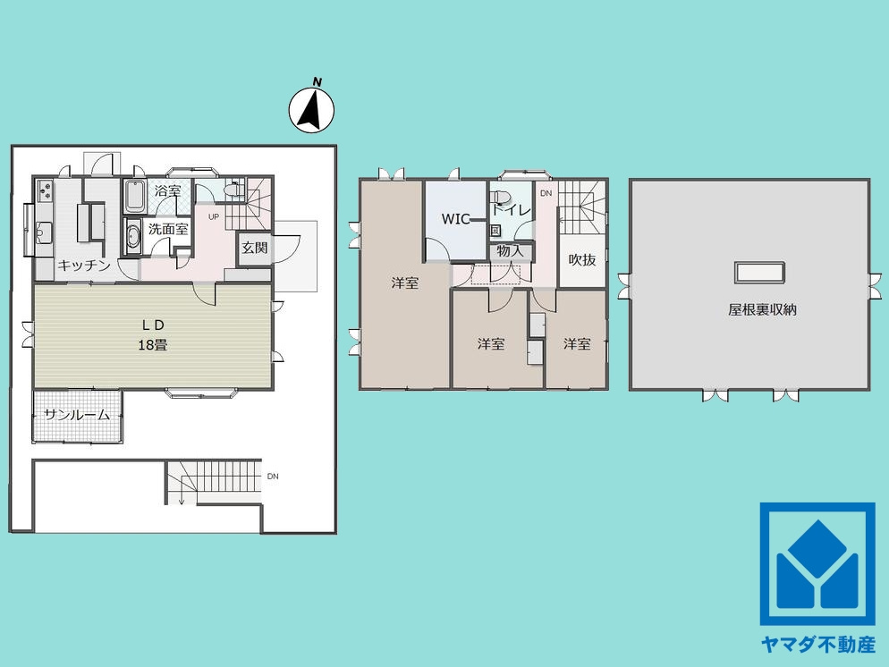 宇治市木幡御蔵山の間取り