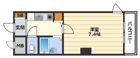エスティライフ梅田新道の間取り