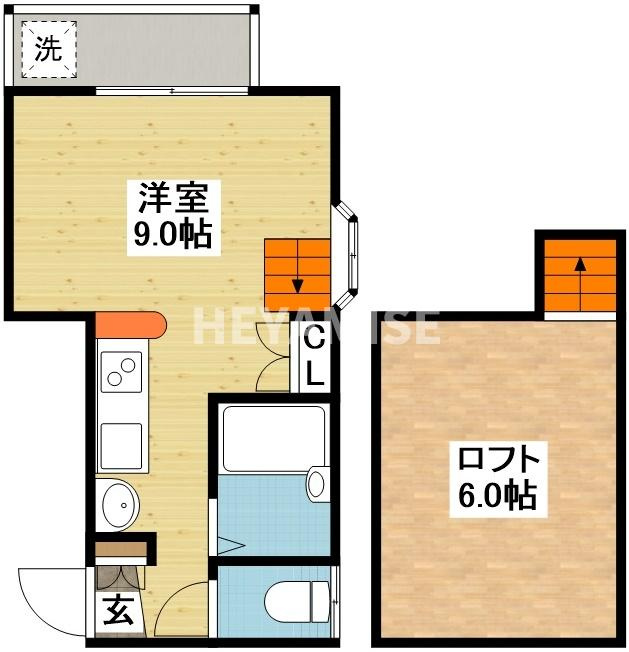 スカイコート錦の間取り