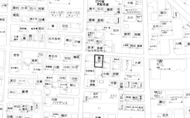 【土地】高崎市上中居町の土地図