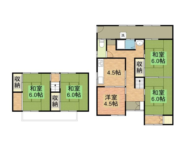 敦賀市松原町中古物件の間取り
