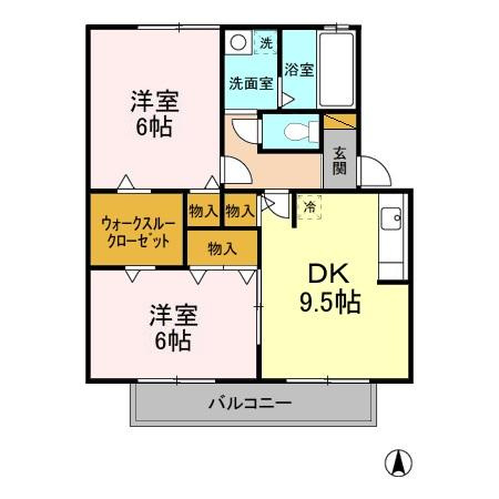 ヴィラ・シェソワ Ａの間取り