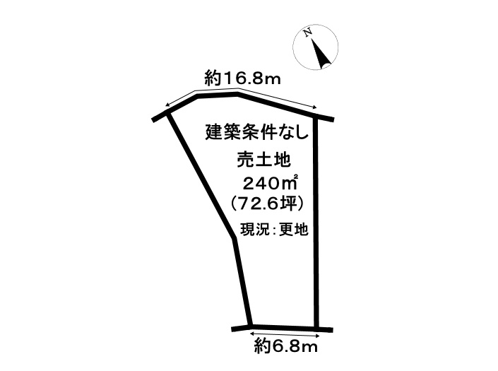 売土地　園部町内林町1号の土地図