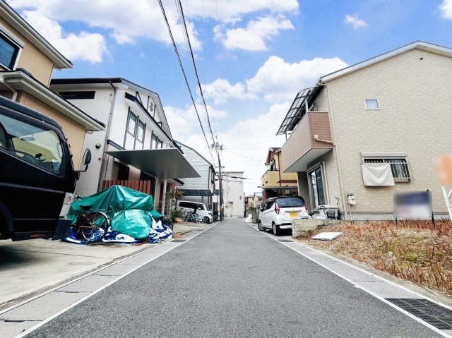大久保町旦椋　建築条件無土地の前面道路含む現地写真