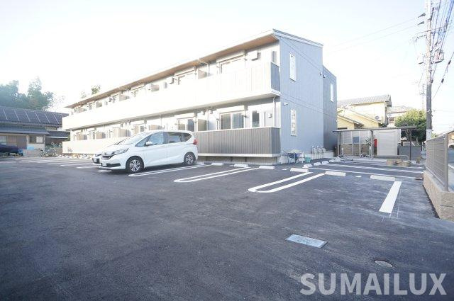 熊本市東区保田窪本町のアパートの駐車場