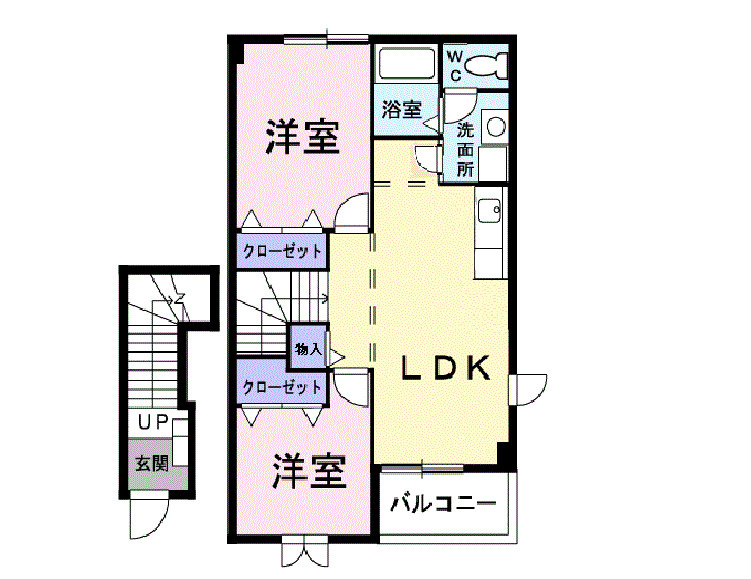 ヴィラ・サンライズＤの間取り|間取図