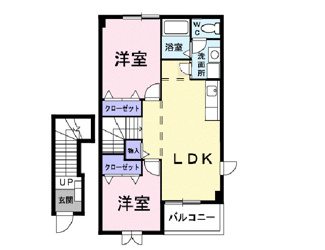 【間取り】 | ヴィラ・サンライズＤ | 間取図